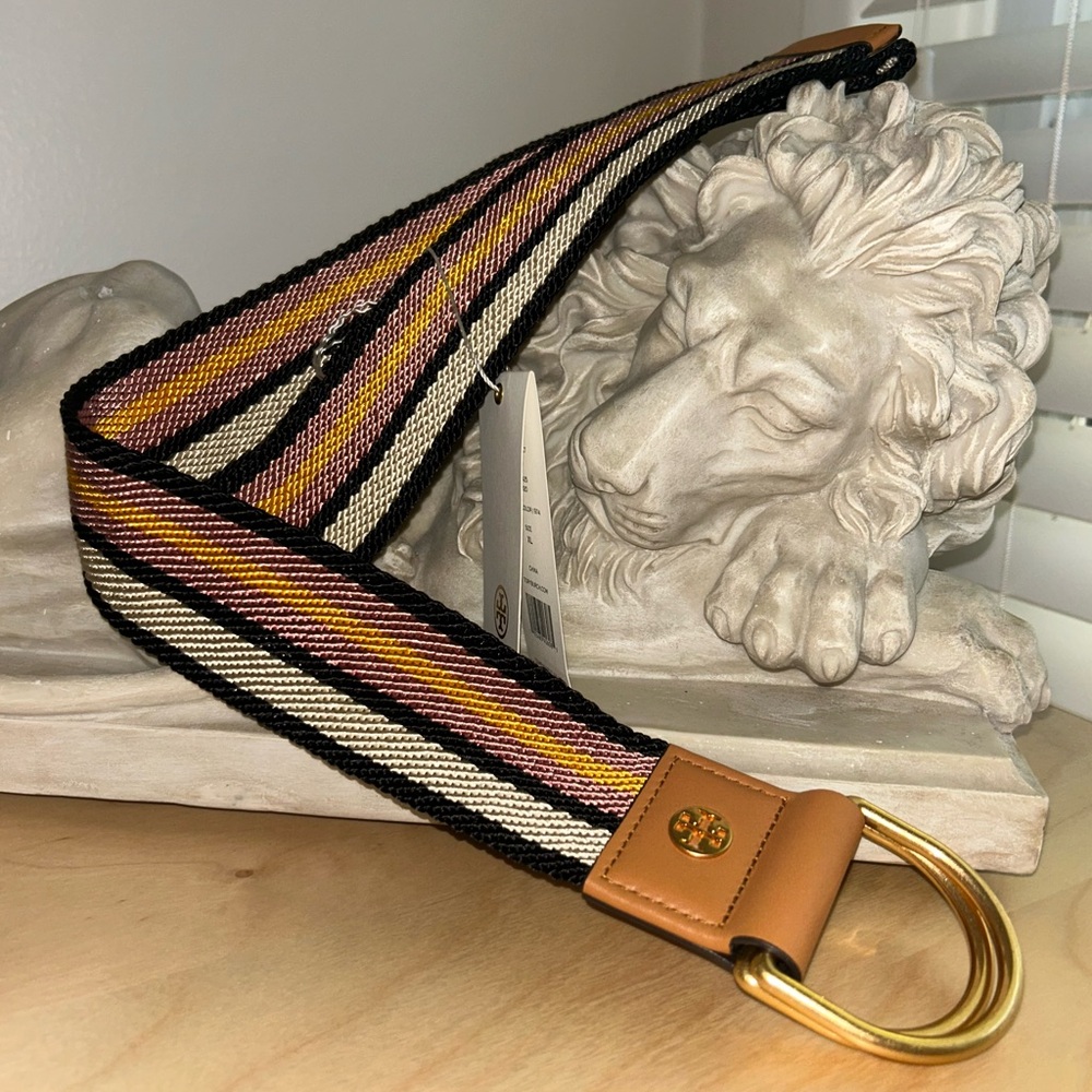 Tory Burch Web Striped Multicolor Belt